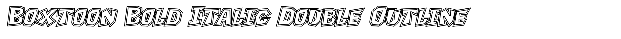 Boxtoon Bold Italic Double Outline image